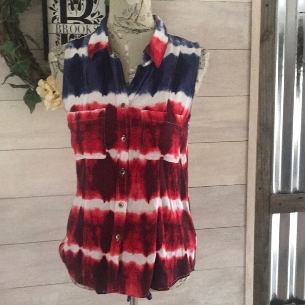 *rock & Republic Red White Blue Top S